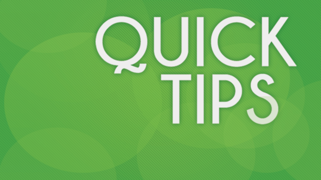TRS Quick Tips